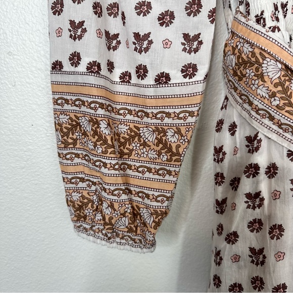 Cleobella Blakely midi dress cottagecore prairie bohemian floral v neck casual - Picture 4 of 13